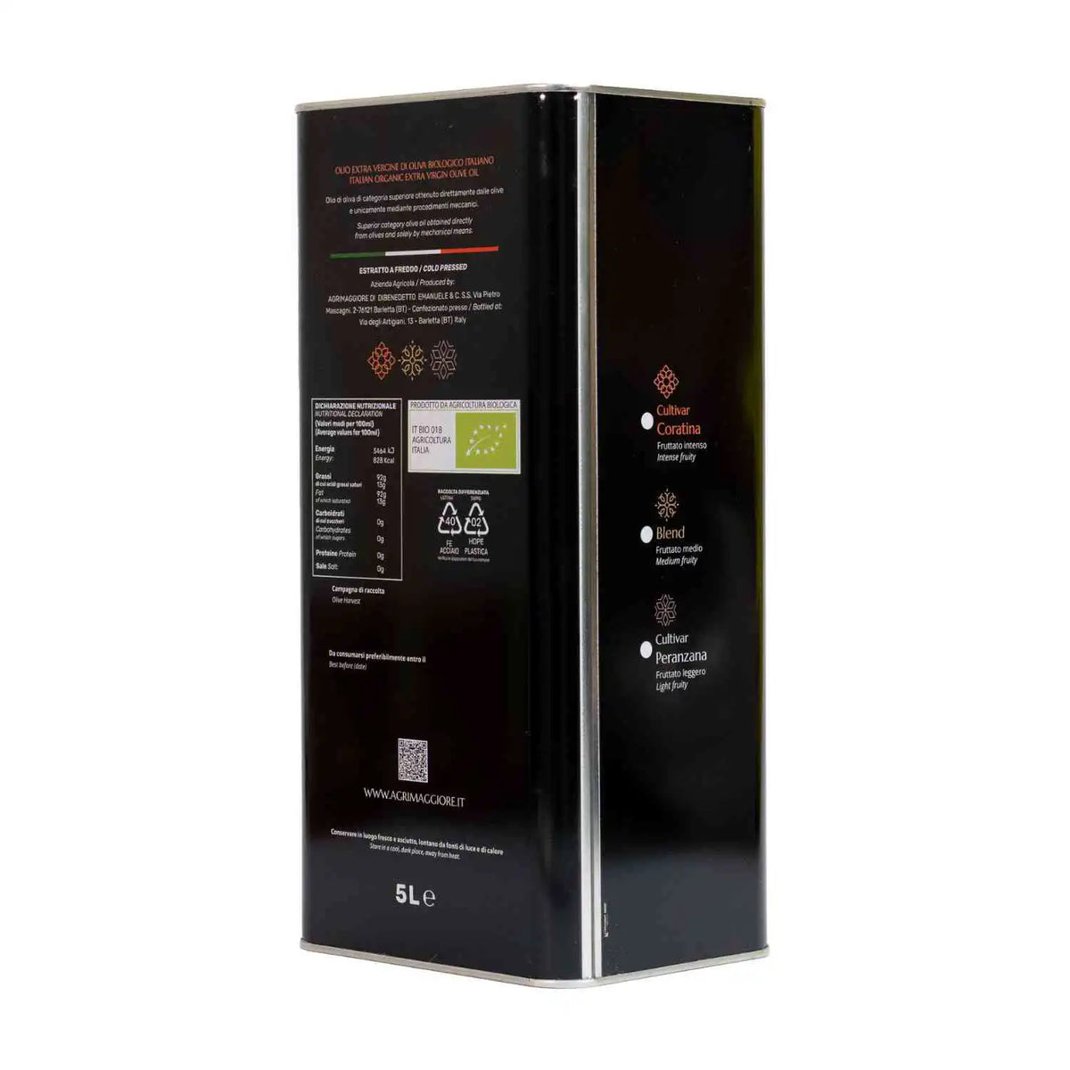Organic Extra Virgin Olive Oil - Blend - 5L, 3L and 1L Cans