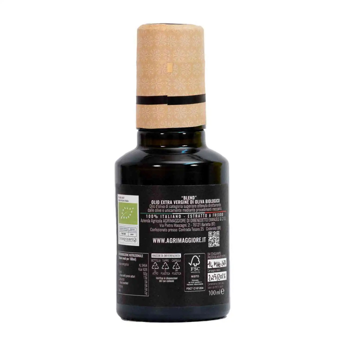 Organic Extra Virgin Olive Oil "Blend" - 500ML, 250ML and 100ML Bottles